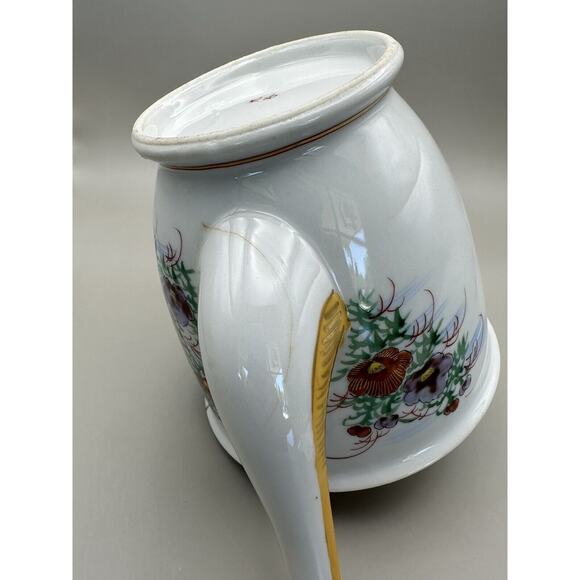 Vintage Kutani 7" Teapot and 8" Plate Geisha Pattern 1960s Japan - Picture 7 of 11